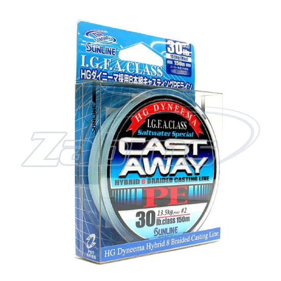 Малюнок Sunline Cast Away PE, #0,6, 0,13 мм, 4,5 кг, 150 м, Blue