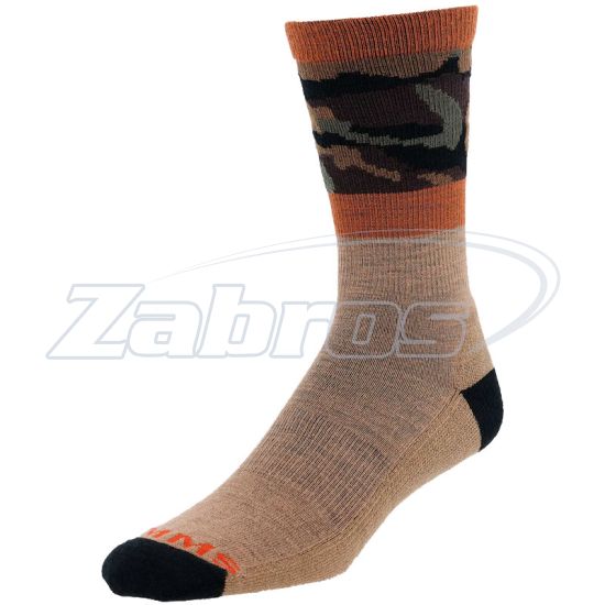 Фото Simms Daily Socks, 13451-569-40, L, Woodland Camo