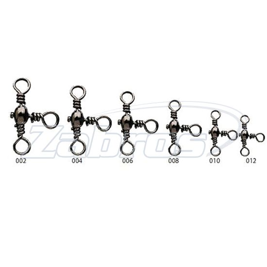 Фотография Lucky John Crosline Swivel Black, LJ5008-006, 21 кг, 7 шт