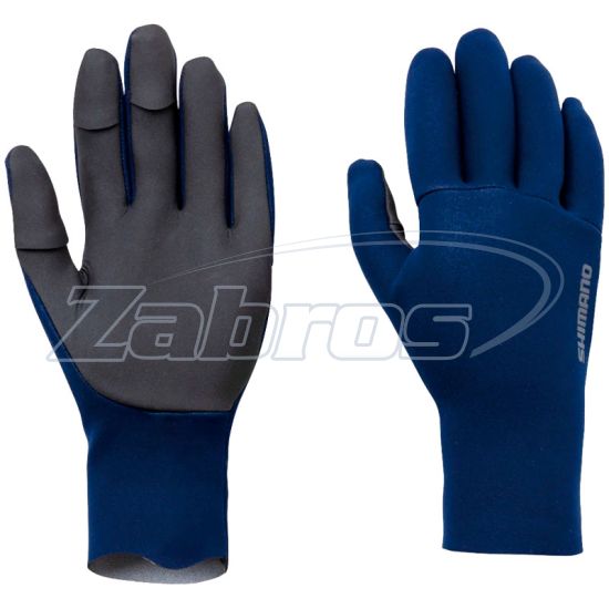 Фото Shimano Chloroprene EXS 3 Cover Gloves, L, Blue