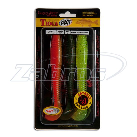 Фото Lucky John Tioga Fat MIX1, 5,80", 14,75 см, 3 шт, 140148-MIX1