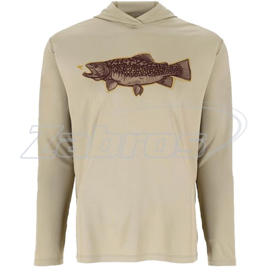 Фото Simms Tech Hoody - Artist Series, 13521-1312-40, L, Stone Trout Fly