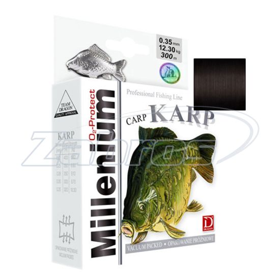 Фото Dragon Millenium  Karp, 33-03-335, 0,35 мм, 12,3 кг, 300 м, Dark Brown