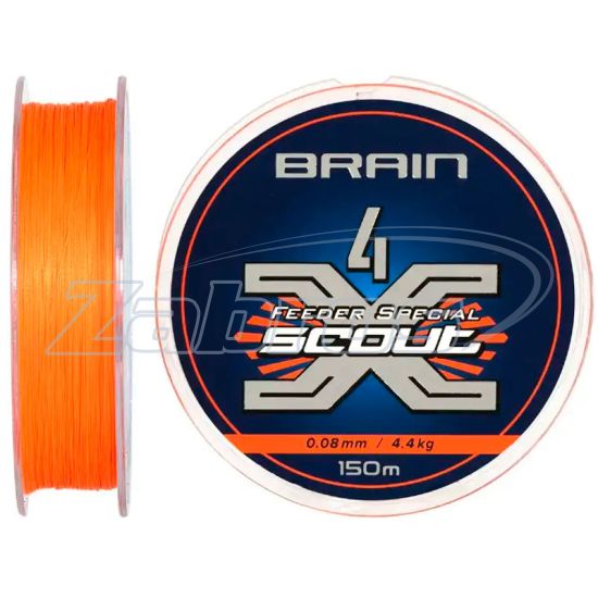 Фото Brain Scout 4X, 0,183 мм, 11,9 кг, 150 м, Fluoro Orange