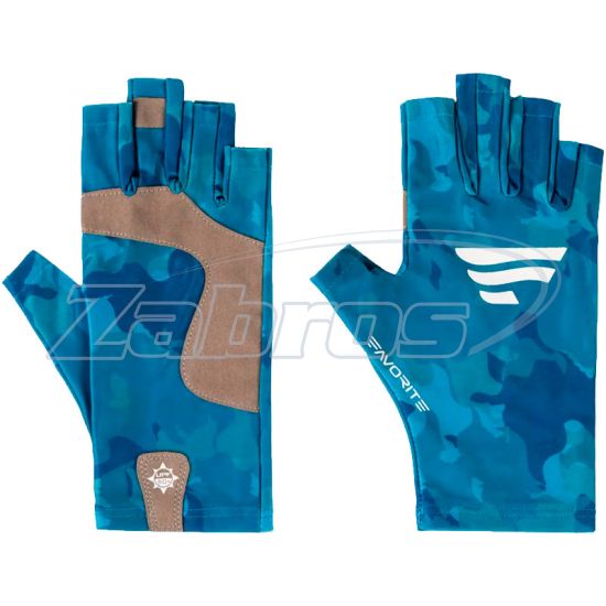 Фото Favorite Solar Fishing Gloves 5 Cut, S/M, Blue