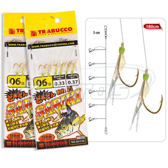 Фото Trabucco Sabiky, 183-20-120, #6, 0,37-0,33 мм, 1,8 м Фото Trabucco Sabiky, 183-20-120, #6, 0,37-0,33 мм, 1,8 м