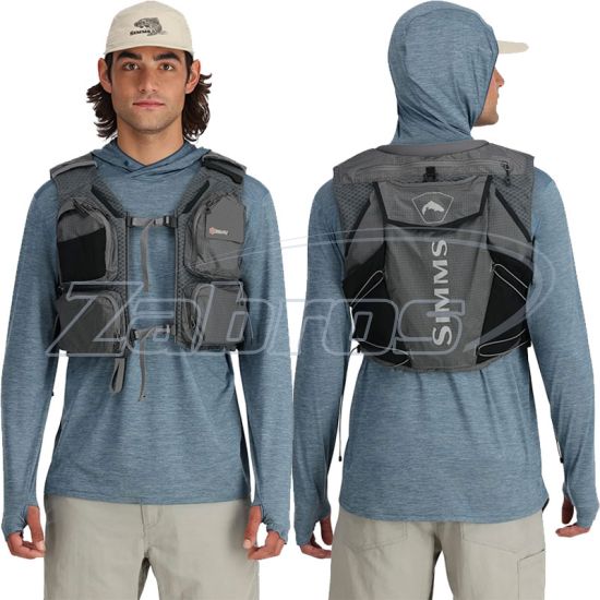 Малюнок Simms Flyweight Fishing Vest, 14434, L/XL, Smoke