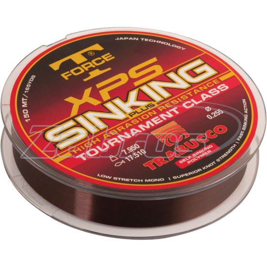 Фото Trabucco T-Force XPS Sinking Plus, 052-00-180, 0,18 мм, 4,43 кг, 150 м, Dark Brown