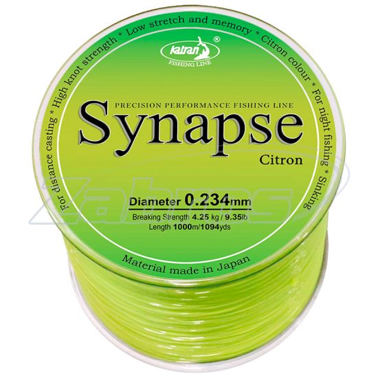 Фото Katran Synapse Citron, 0,331 мм, 7,51 кг, 1000 м, Сitron