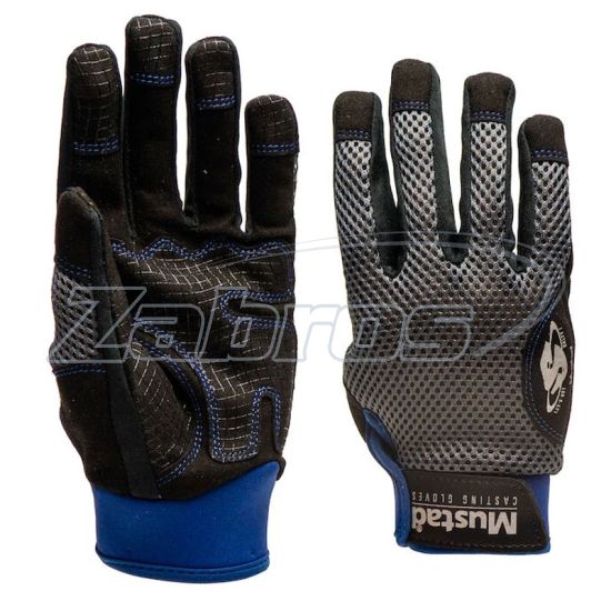 Фото Mustad Casting  Glove, GL002-S, Gray/Blue