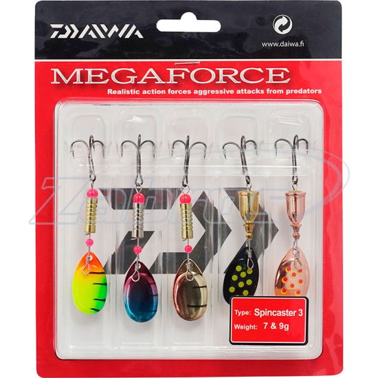 Фото Daiwa Megaforce Spinner Kit, #3, 7-9 г, 5 шт