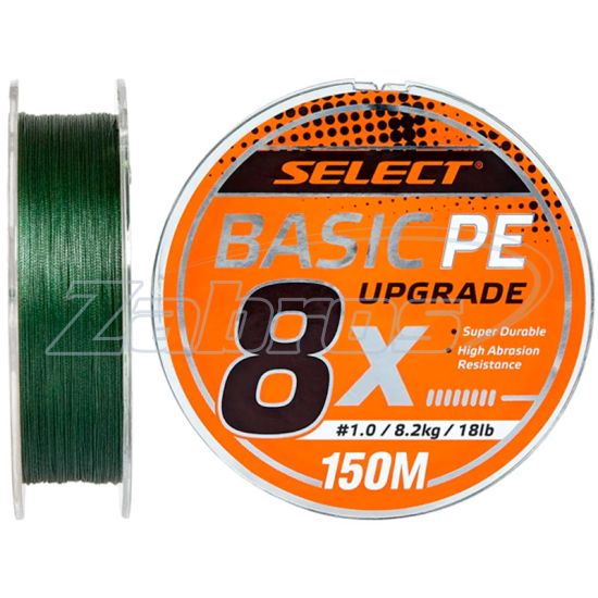 Фото Select Basic PE 8x, 0,14 мм, 8,2 кг, 150 м, Dark Green Фото Select Basic PE 8x, 0,14 мм, 8,2 кг, 150 м, Dark Green