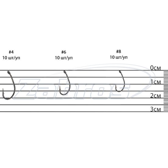 Фотографія Brain Sting Curve Shank, 4, 10 шт