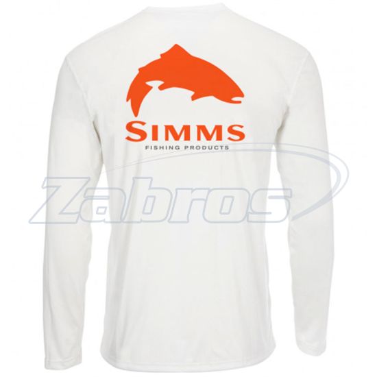 Фото Simms Solar Tech Tee - River Collection, 12883-128-40, L, Trout Logo White