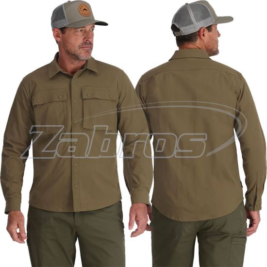 Малюнок Simms Lodge Work Shirt, 14109, L, Driftwood