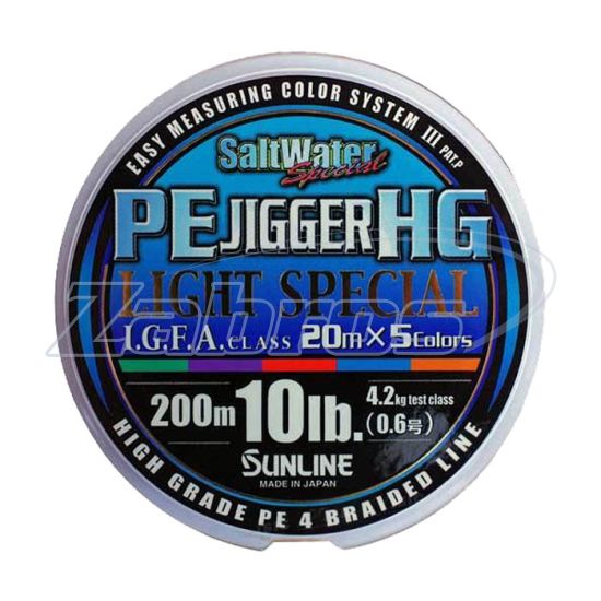 Фото Sunline PE Jigger HG Light Special, #0,6, 0,13 мм, 4,2 кг, 200 м, Multi Color