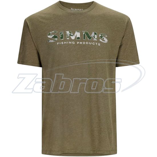 Фото Simms Logo T-Shirt, 12803-1097-60, XXL, RC Dark Clover/Military Heather