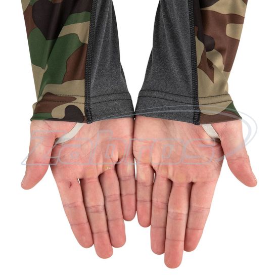 Simms SolarFlex Hoody - Print, 12162-687-30, M, Woodland Camo/Carbon Heather, Киев