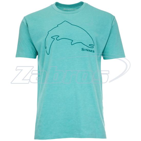 Фото Simms Trout Outline T-Shirt, 13519-676-50, XL, Oil Blue Heather