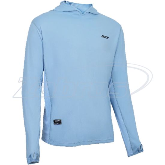 Фотография BKK Hooded Long Sleeve Performance Shirt, F-SB-1077, M, Light Blue, Brand Values GTL