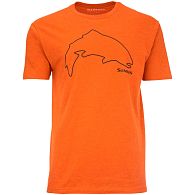 Футболка Simms Trout Outline T-Shirt, 13519, L, Adobe Heather: купить, цена, Киев, Украина | Zabros