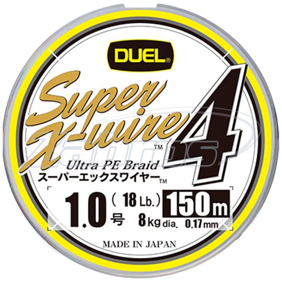 Фото Шнур Duel Super X-Wire 4, H3582-S, #1,2, 0,18 мм, 9 кг, 150 м, Silver Фото Шнур Duel Super X-Wire 4, H3582-S, #1,2, 0,18 мм, 9 кг, 150 м, Silver