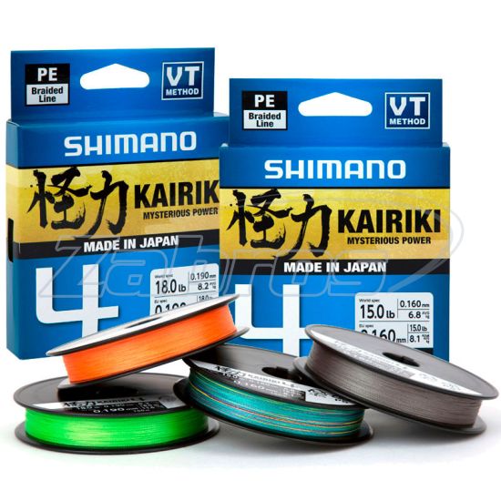 Фото Shimano Kairiki 4, LDM54TE1819015M, 0,19 мм, 11,6 кг, 150 м, Multi Colour