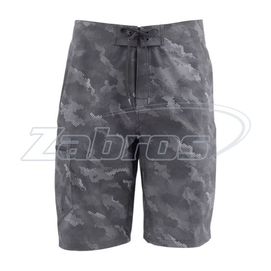 Фото Simms Surf Short Prints, 12081-007-W38, Hex Camo Carbon
