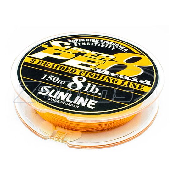 Фотографія Sunline Super PE 8 Braid, #3, 0,28 мм, 15 кг, 150 м, Orange