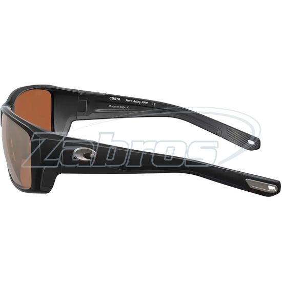 Малюнок Costa Del Mar Tuna Alley Pro, 97963910798, Matte Black Copper Silver Mirror, Glass