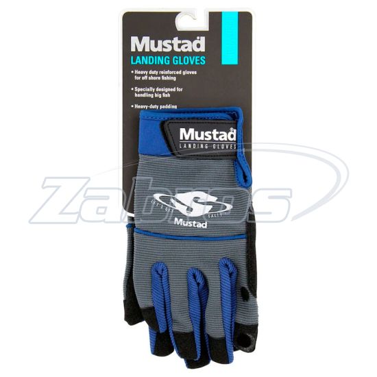 Фотографія Mustad Landing Glove, GL001-M, Gray/Blue
