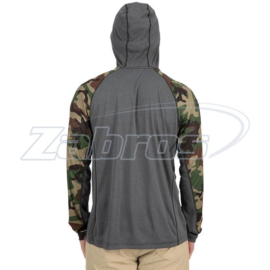 Цена Simms SolarFlex Hoody - Print, 12162-687-30, M, Woodland Camo/Carbon Heather