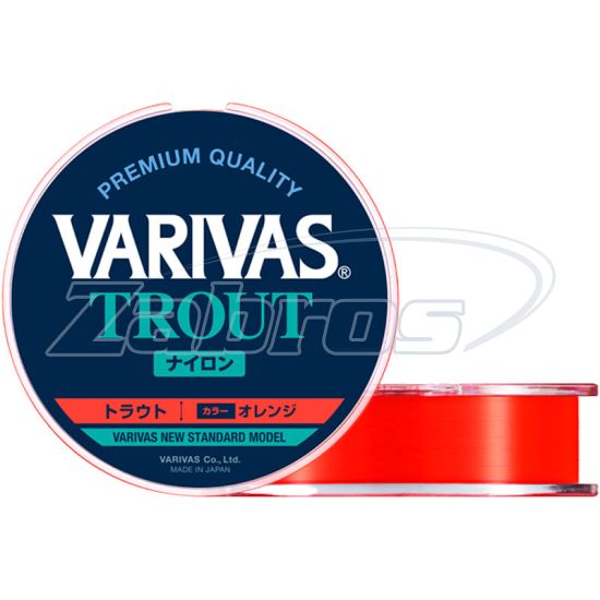 Фото Varivas Trout Nylon, 0,235 мм, 3,6 кг, 100 м, Orange