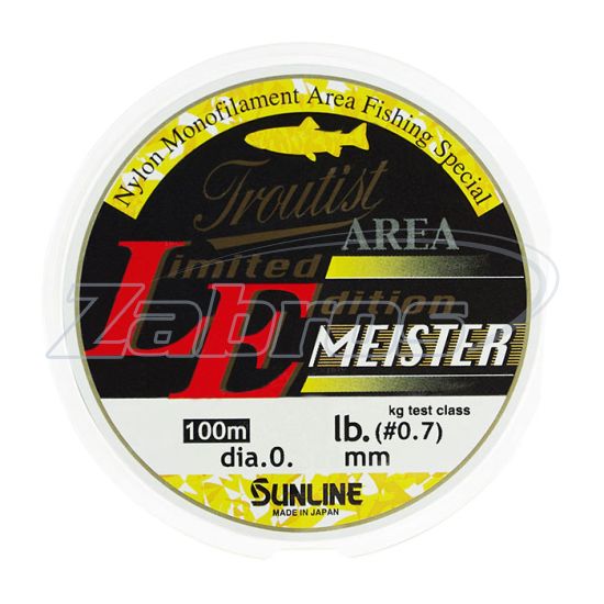 Фото Sunline Troutist Area LE Meister, 0,13 мм, 1,5 кг, 100 м, Yellow