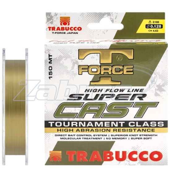 Фотография Trabucco 25 T-Force Super Cast, 051-10-400, 0,4 мм, 20,2 кг, 150 м, Amber Brown
