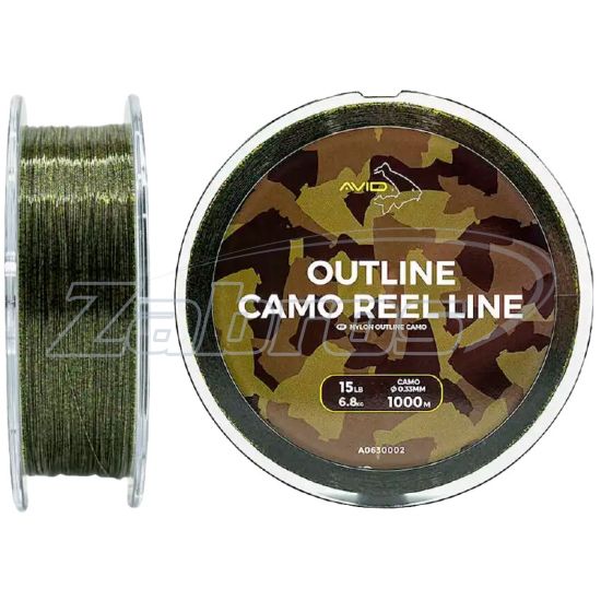 Фото Avid Carp Outline Camo Reel Line, 0,28 мм, 4,5 кг, 300 м