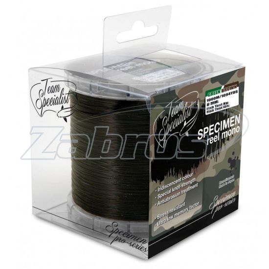 Фото Lineaeffe TS Specimen Reel Mono, 3600428, 0,28 мм, 12,1 кг, 1000 м, Green/Brown