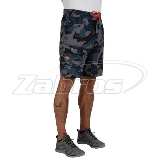Картинка Simms Seamount Board Shorts, 13495-729-W32, Woodland Camo Storm