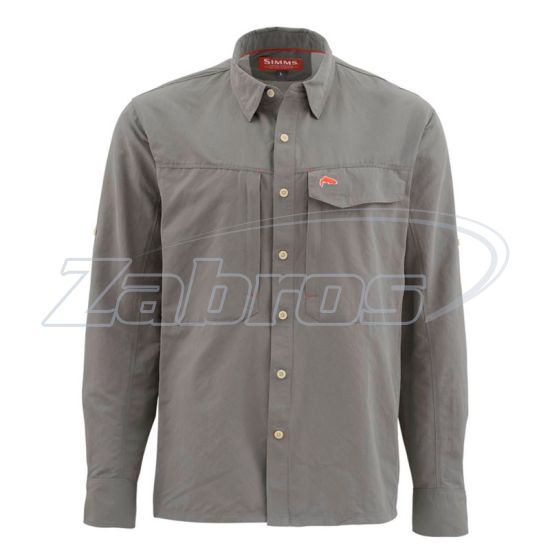 Фото Simms Guide Fishing Shirt - Solid, 11710-015-40, L, Pewter