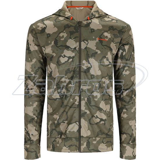 Фото Simms Challenger Hoody - Full Zip, 13281-1082-20, S, Regiment Camo Olive Drab