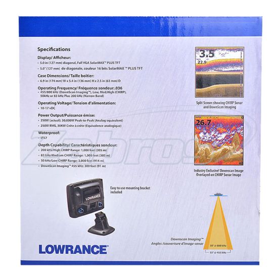 Lowrance Elite-5x CHIRP, 000-11657-001, Украина