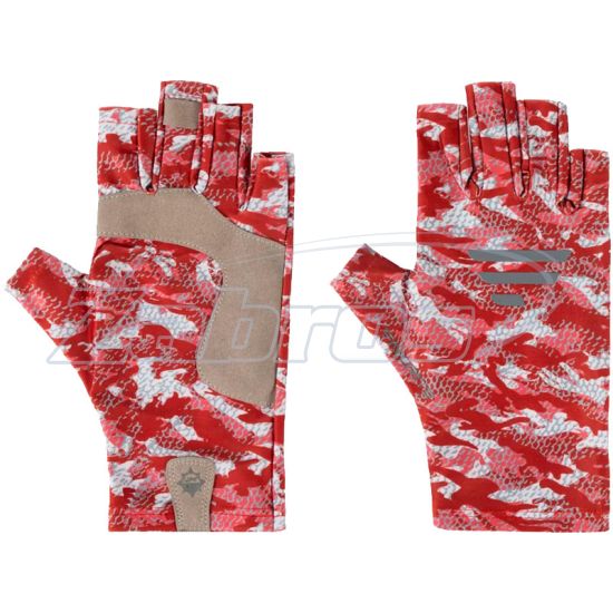 Фото Favorite Solar Fishing Gloves 5 Cut, S/M, Red