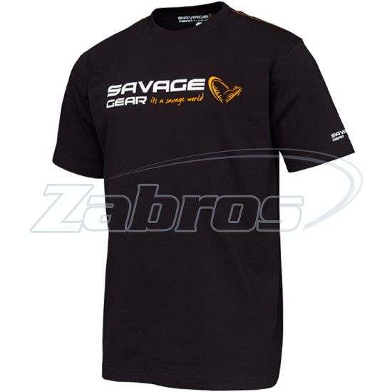 Фото Savage Gear Signature Logo T-Shirt, 73645, M, Black Ink