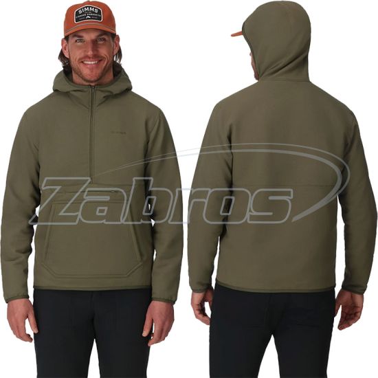 Фотографія Simms Strata 330 Half Zip Midlayer Hoody, 14232, M, Loden
