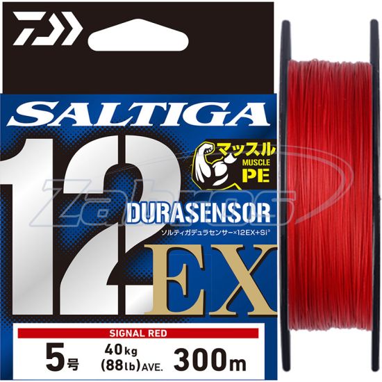 Фото Daiwa UVF Saltiga Dura Sensor x 12EX+Si3, #12, 0,57 мм, 71 кг, 300 м, Signal Red