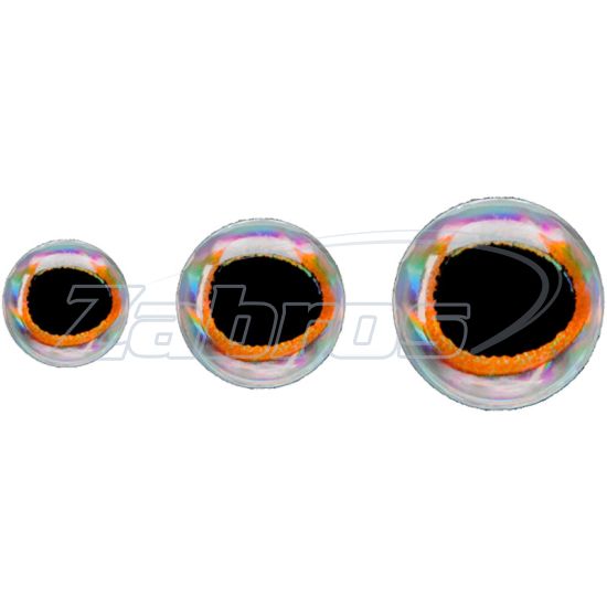 Фото Lunker City 3D Fish Eyes Bulk, Ø 4,50 мм, 104 шт, Silver