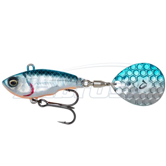 Фото Savage Gear Fat Tail Spin, 77067, 24 г, 8 см, Blue Silver