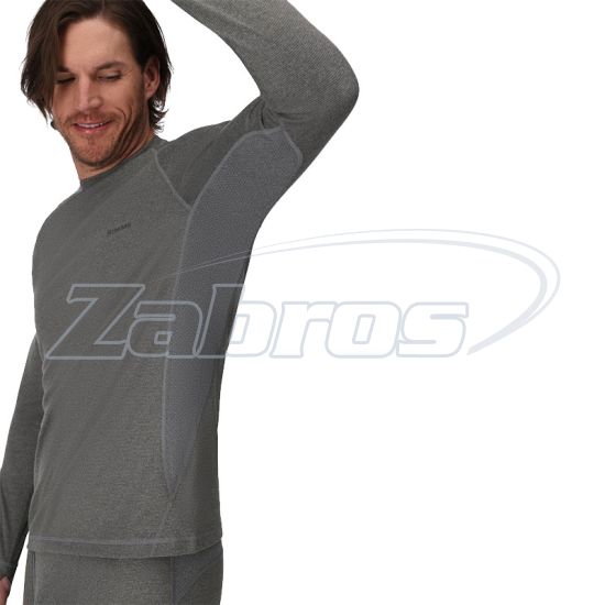 Картинка Simms Strata 160 LS Base Layer Crew, 14226, M, Dark Grey Heather
