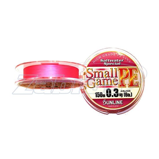 Картинка Sunline Small Game PE, #0,2, 0,09 мм, 2,2 кг, 150 м, Pink