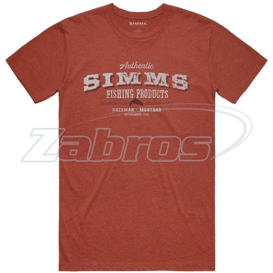 Фото Simms Working Class T-Shirt, 13119-619-60, XXL, Red Clay Heather